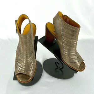 Paul Green Cayanne Peep Toe Metallic Bootie US Size 9 / UK Size 6.5